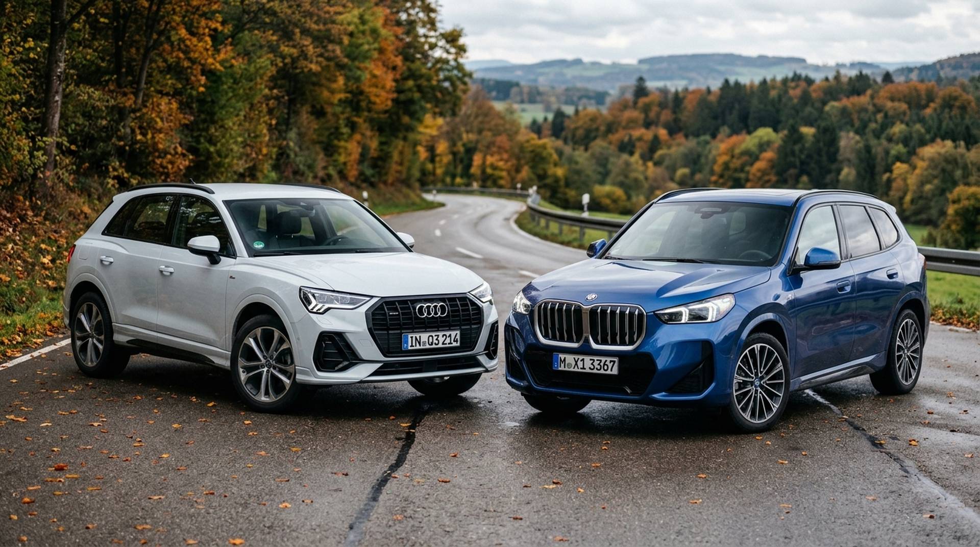 Audi Q3 35 TFSI und BMW X1 sDrive20i im Vergleichstest auf Landstraße